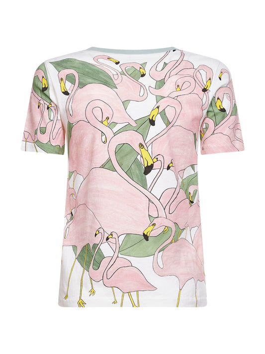 Iconic milk printed cotton jersey logo baby-fit T-shirt