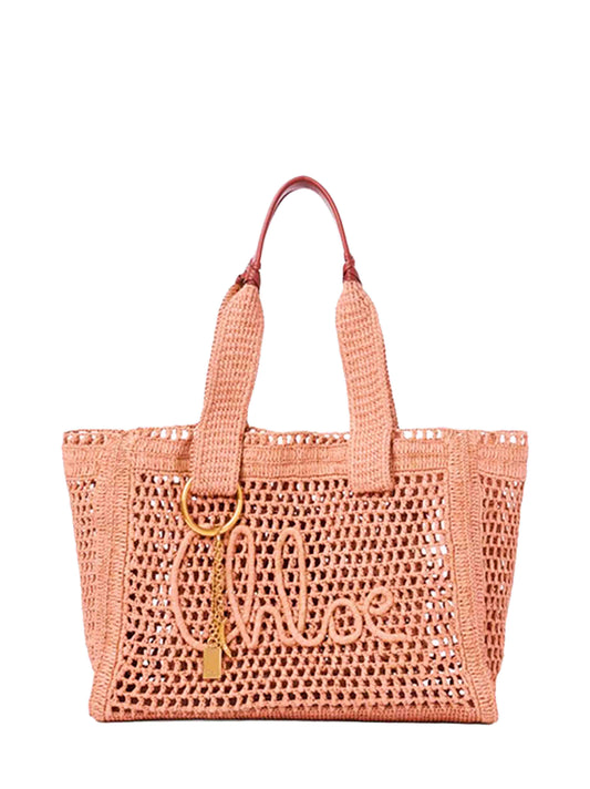 Summery beige Summer Banana east-west tote bag