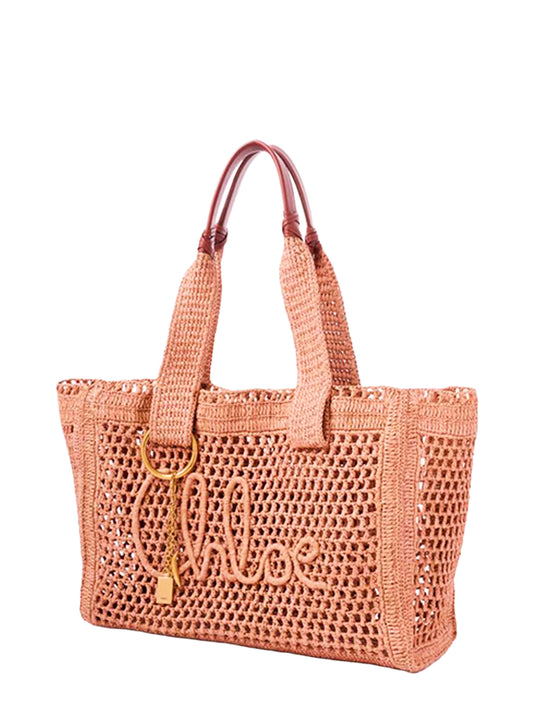 Summery beige Summer Banana east-west tote bag