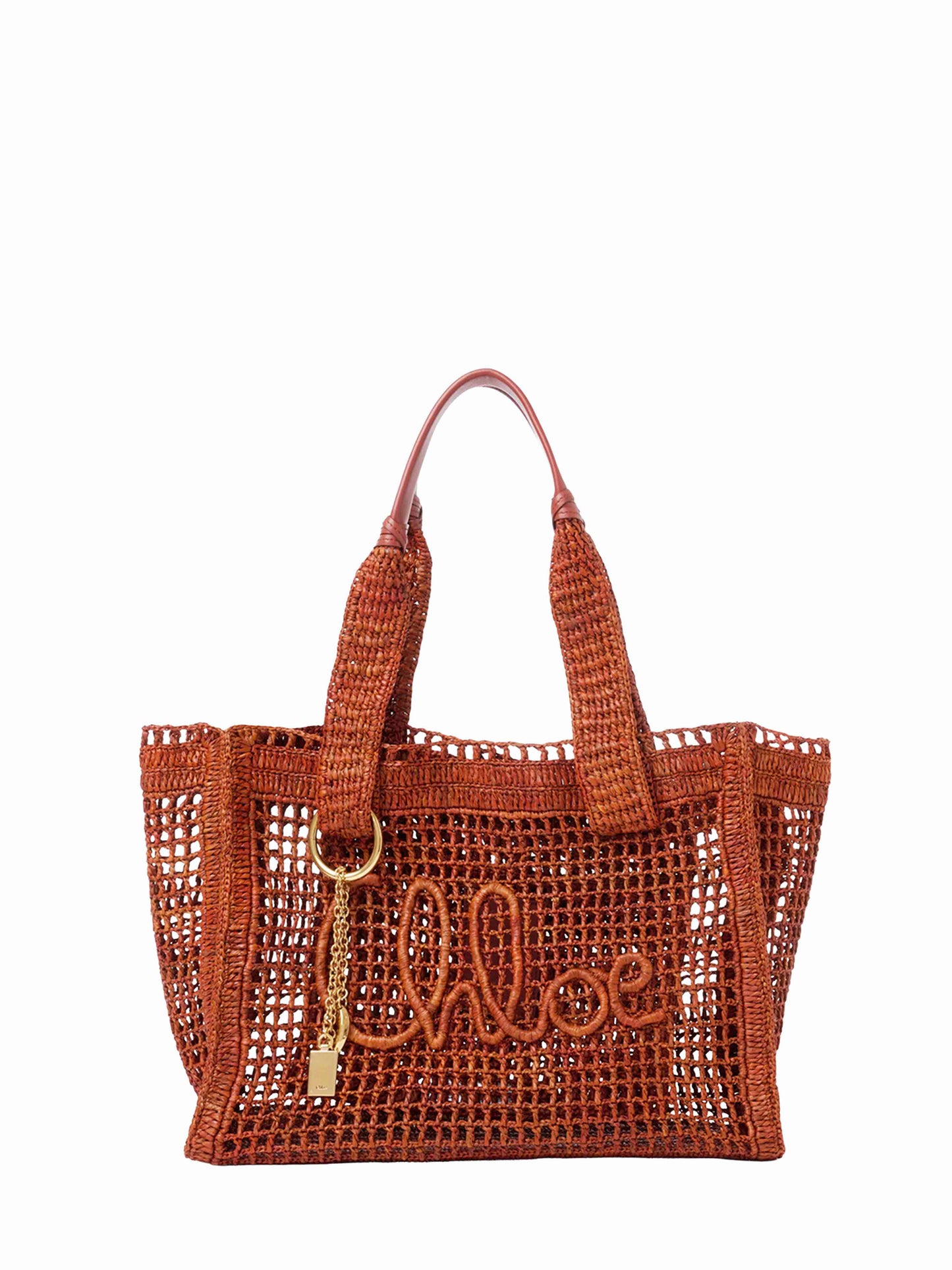 Clay brown Summer Banana east-west tote bag