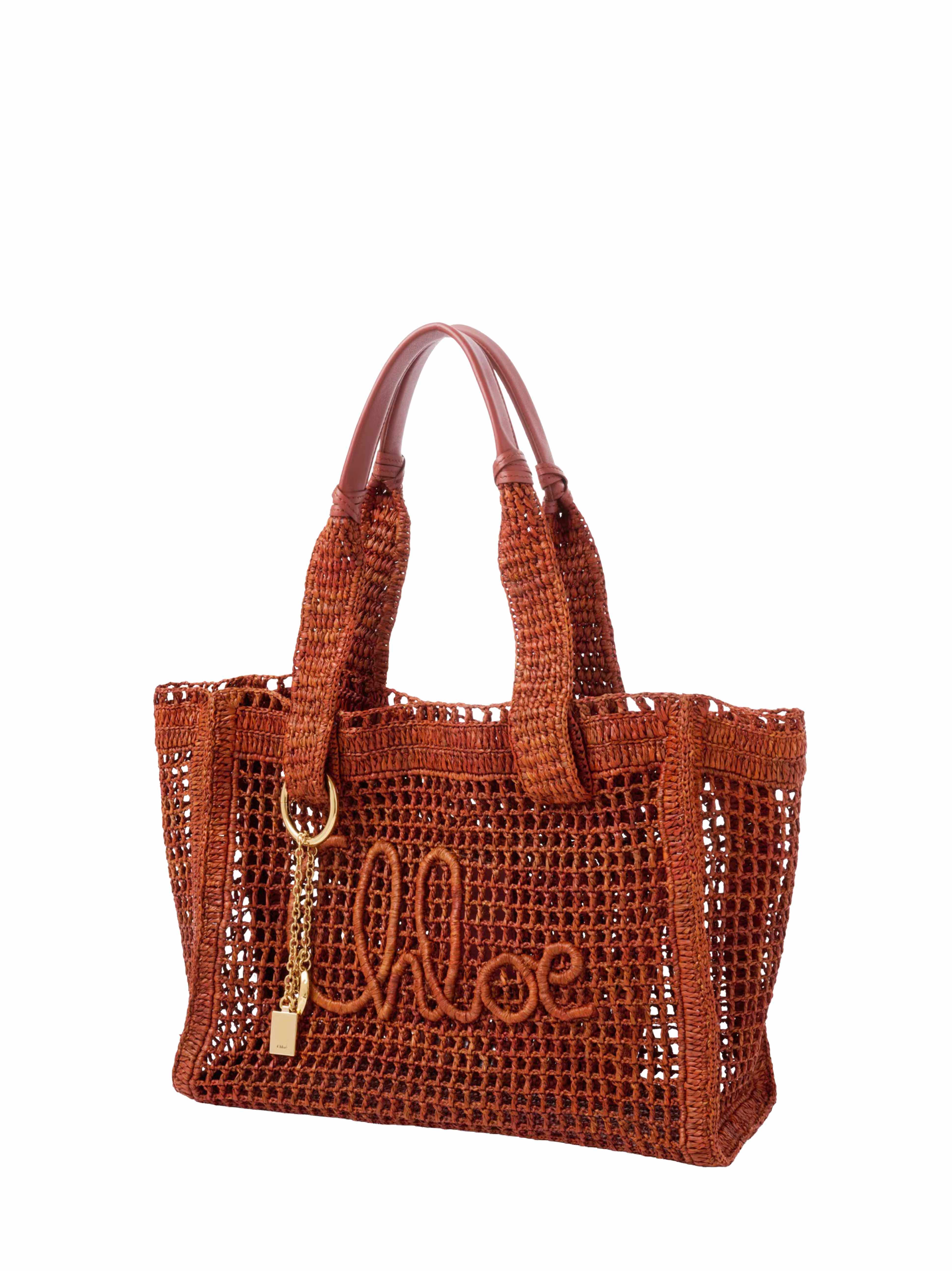 Clay brown Summer Banana east-west tote bag – Daniello.com
