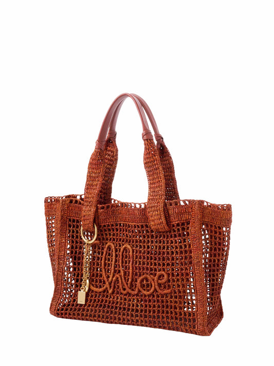 Clay brown Summer Banana east-west tote bag