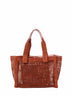 Clay brown Summer Banana east-west tote bag