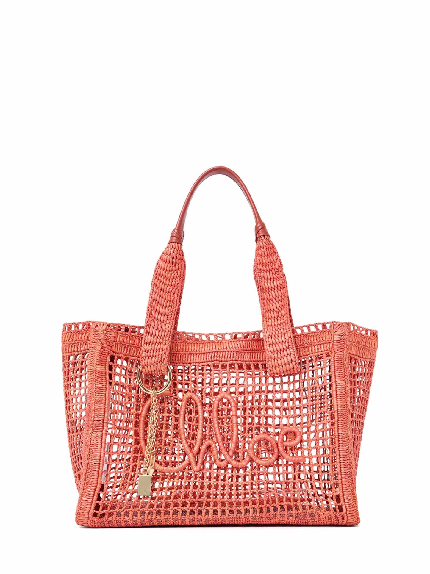 Tote bag East-West Summer Banana corallo
