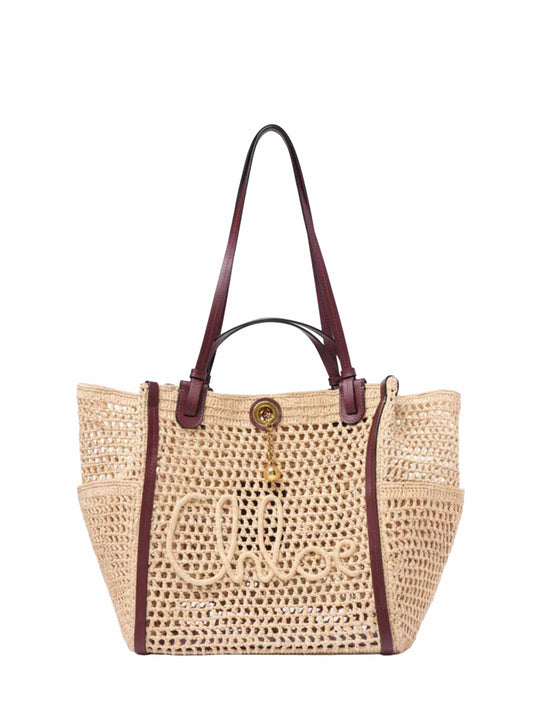 Borsa a spalla e a mano Chloé Iconic sabbia