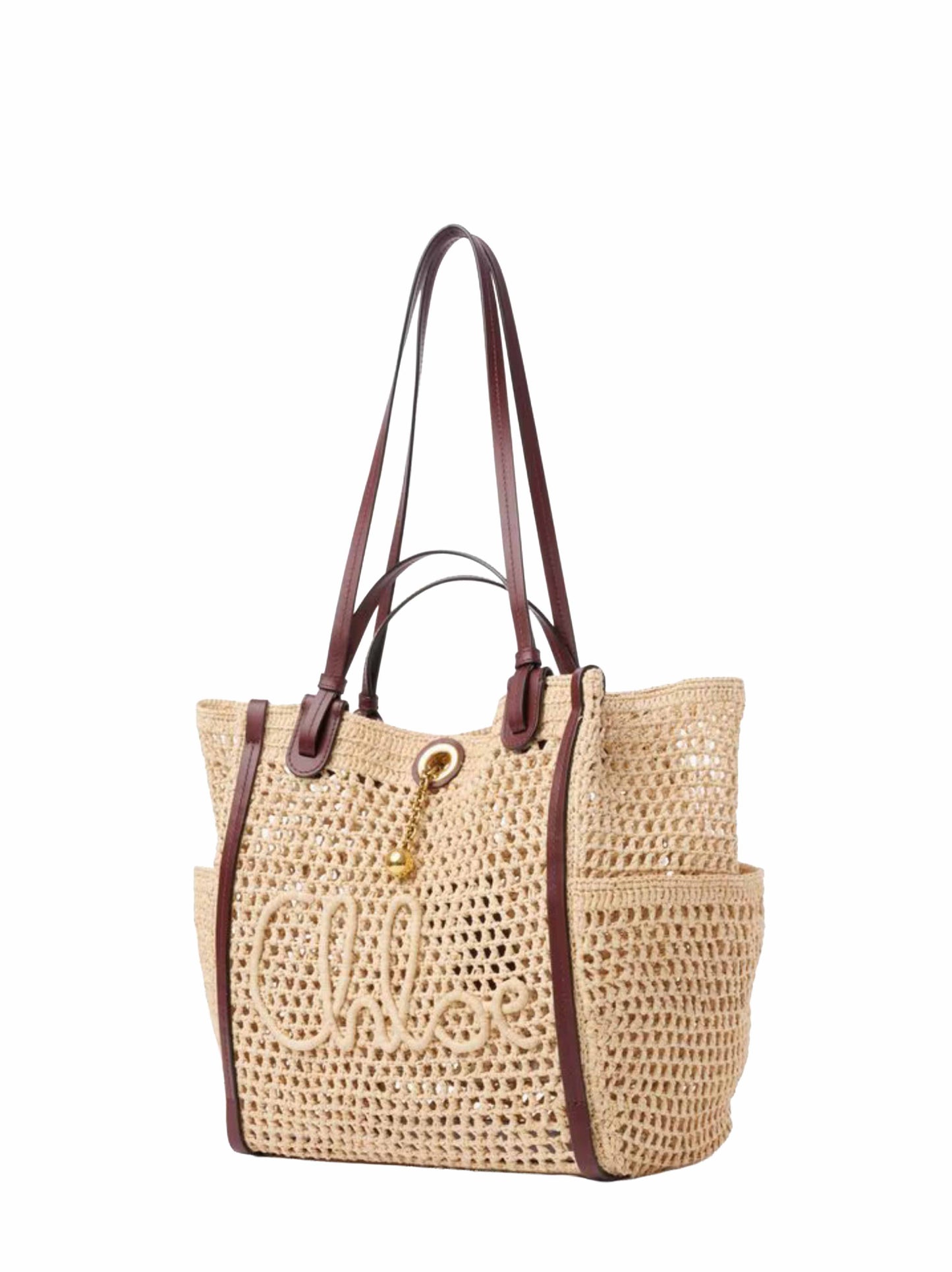 Borsa a spalla e a mano Chloé Iconic sabbia