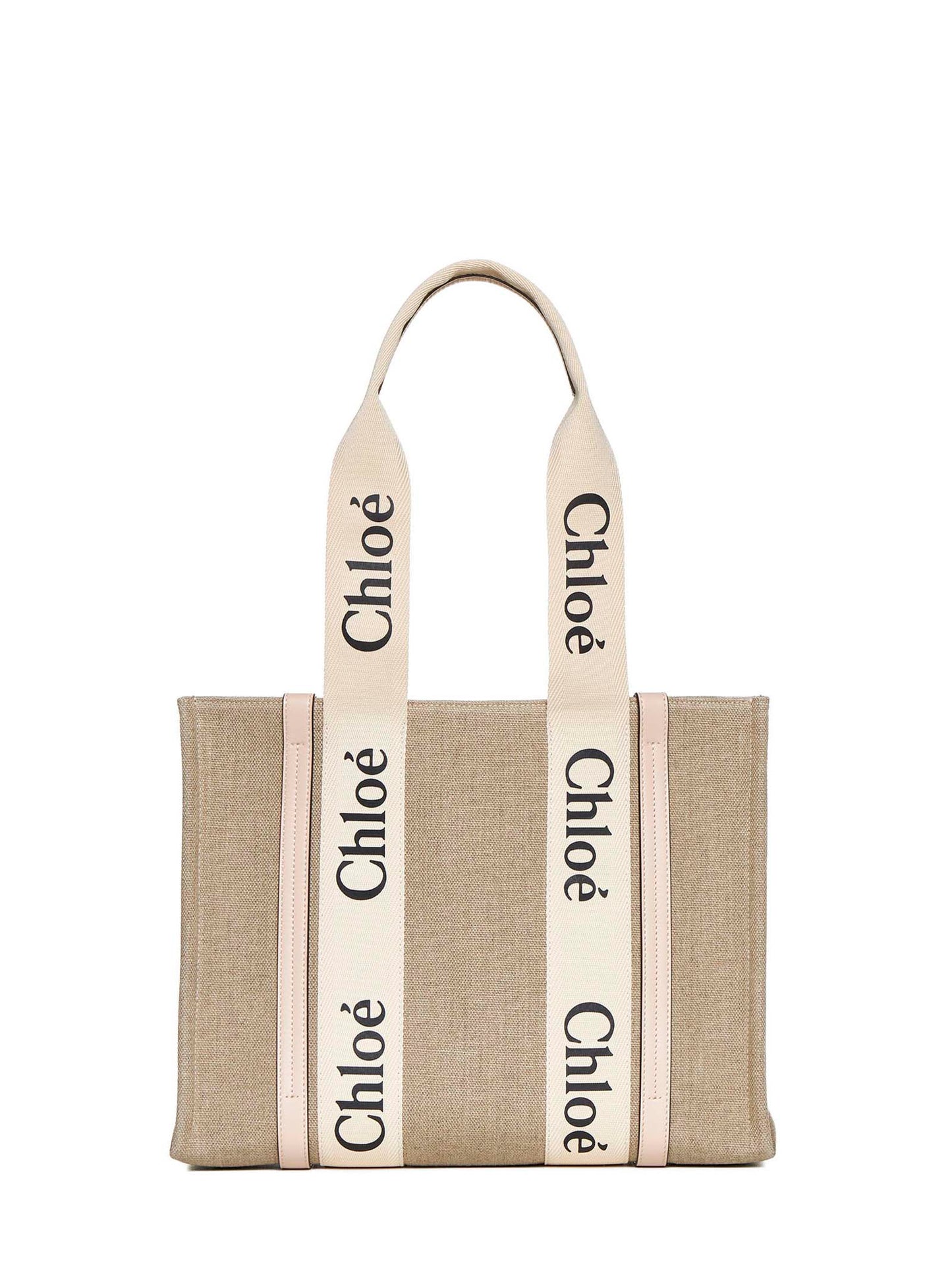 Medium Woody tote bag in linen