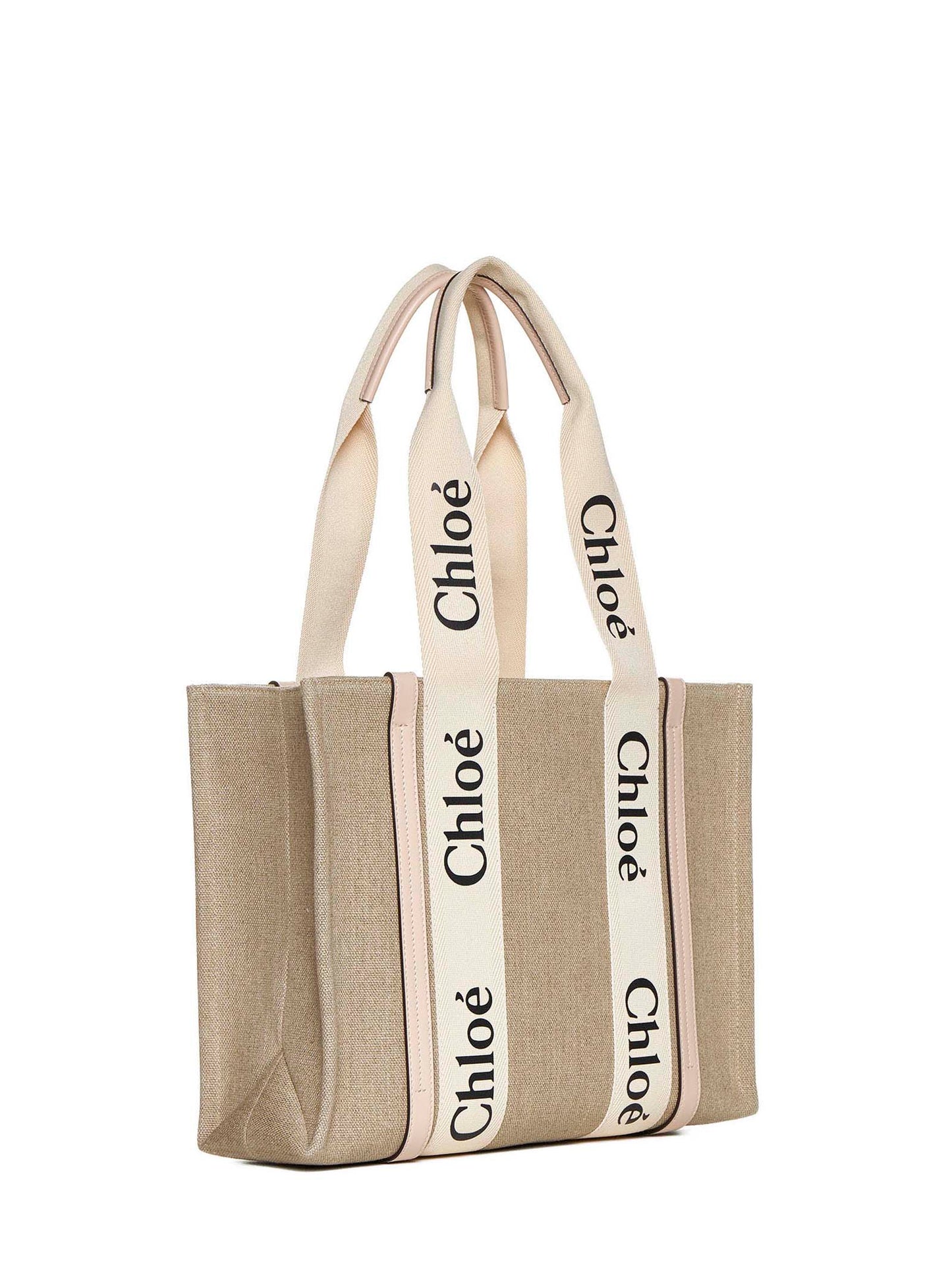 Medium Woody tote bag in linen