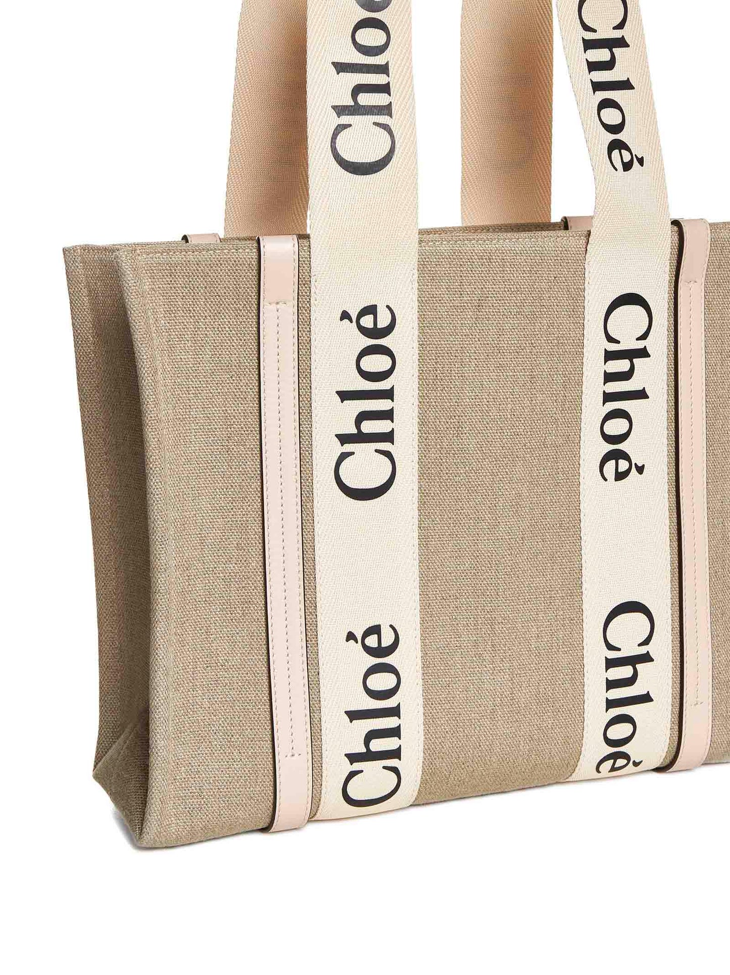 Medium Woody tote bag in linen