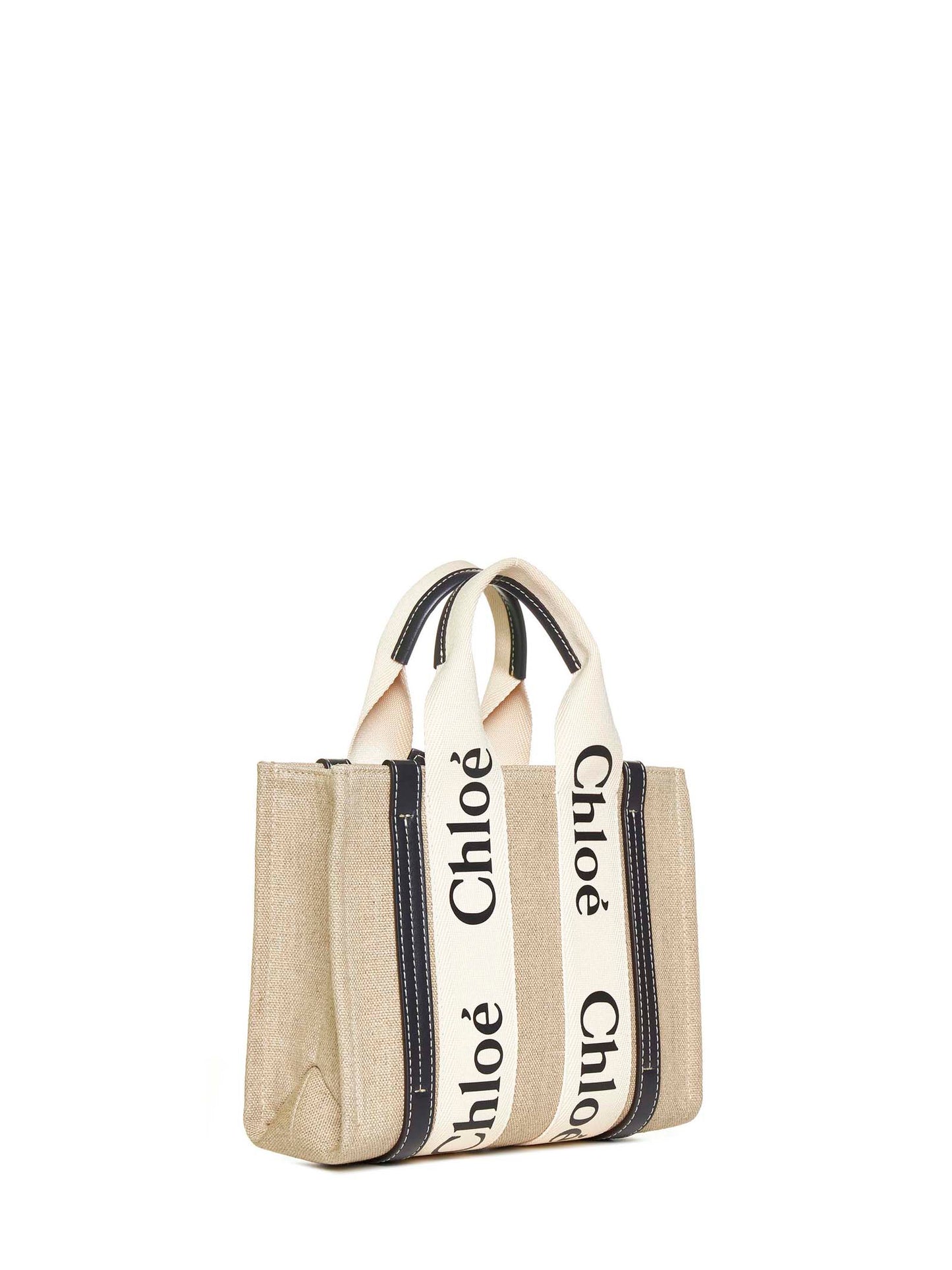 Small Woody linen tote bag