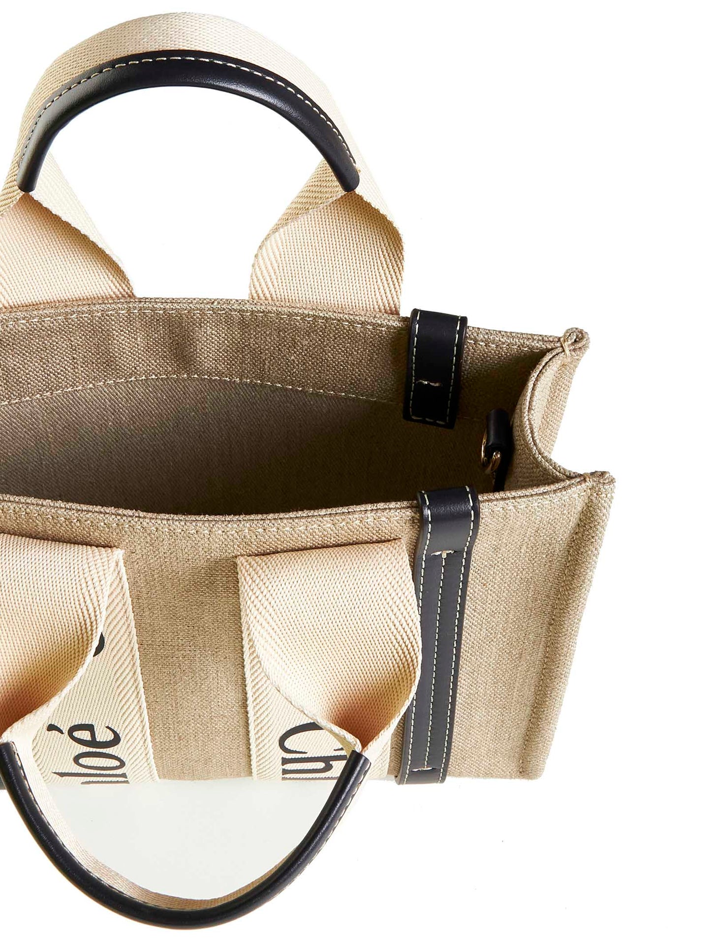 Small Woody linen tote bag