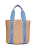Ashes blue Woody large basket bag