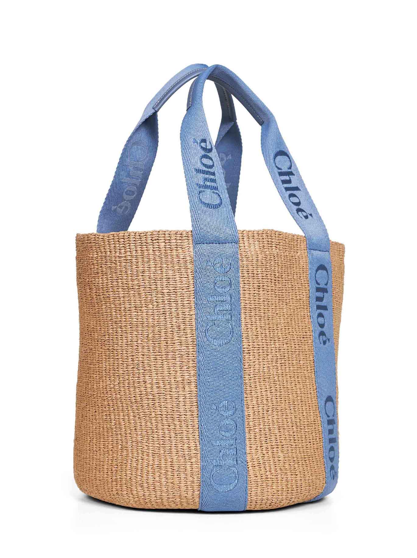 Ashes blue Woody large basket bag
