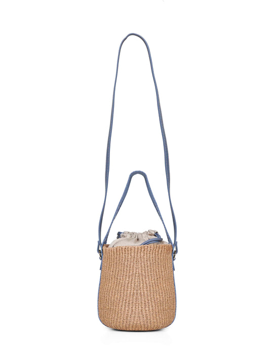 Ashes blue Woody small basket bag