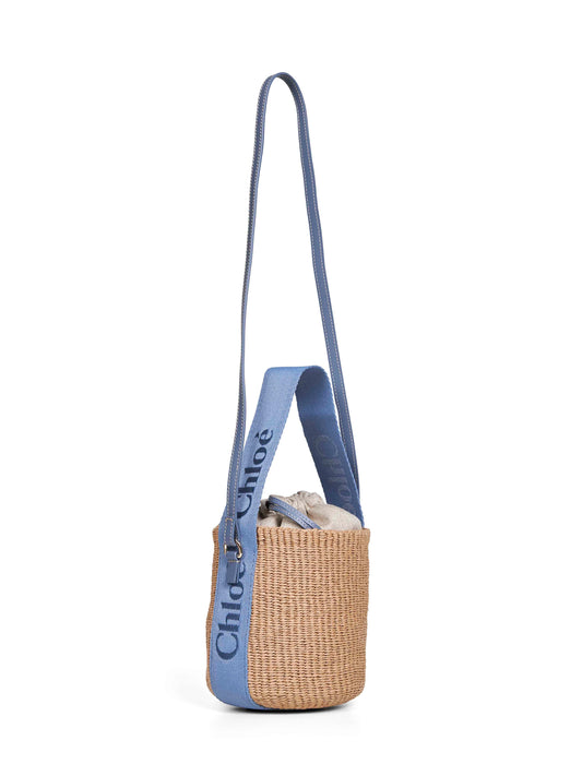 Ashes blue Woody small basket bag