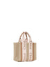 Woody linen small tote bag by Chloè<BR/>