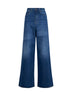Wide-leg denim jeans