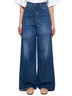 Wide-leg denim jeans