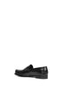 Black polished fumè leather Rowley loafers