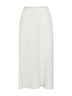 White plissé midi skirt