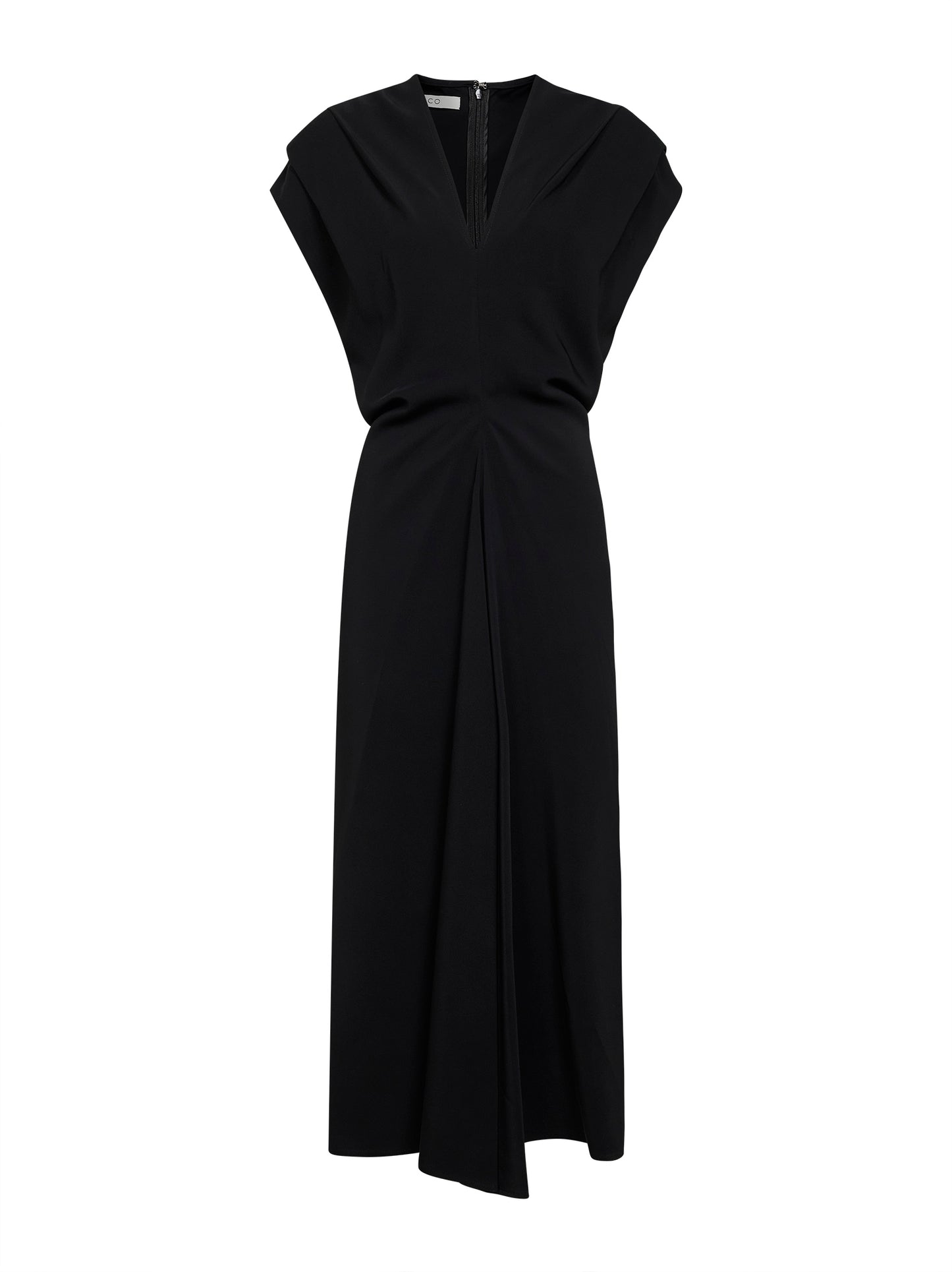 Abito midi in viscosa stretch nera