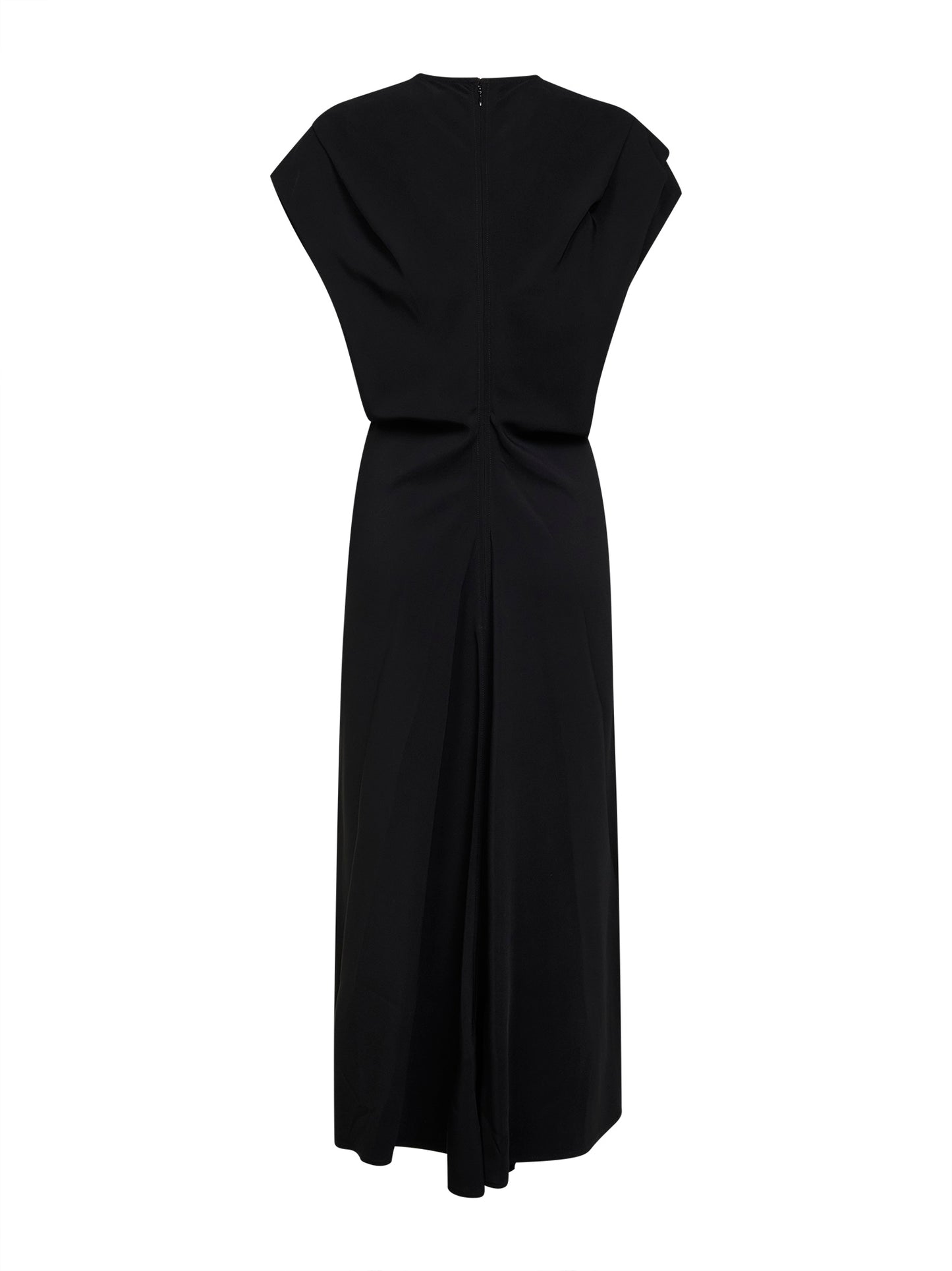 Abito midi in viscosa stretch nera