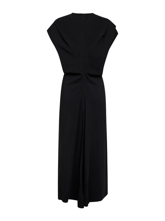 Abito midi in viscosa stretch nera