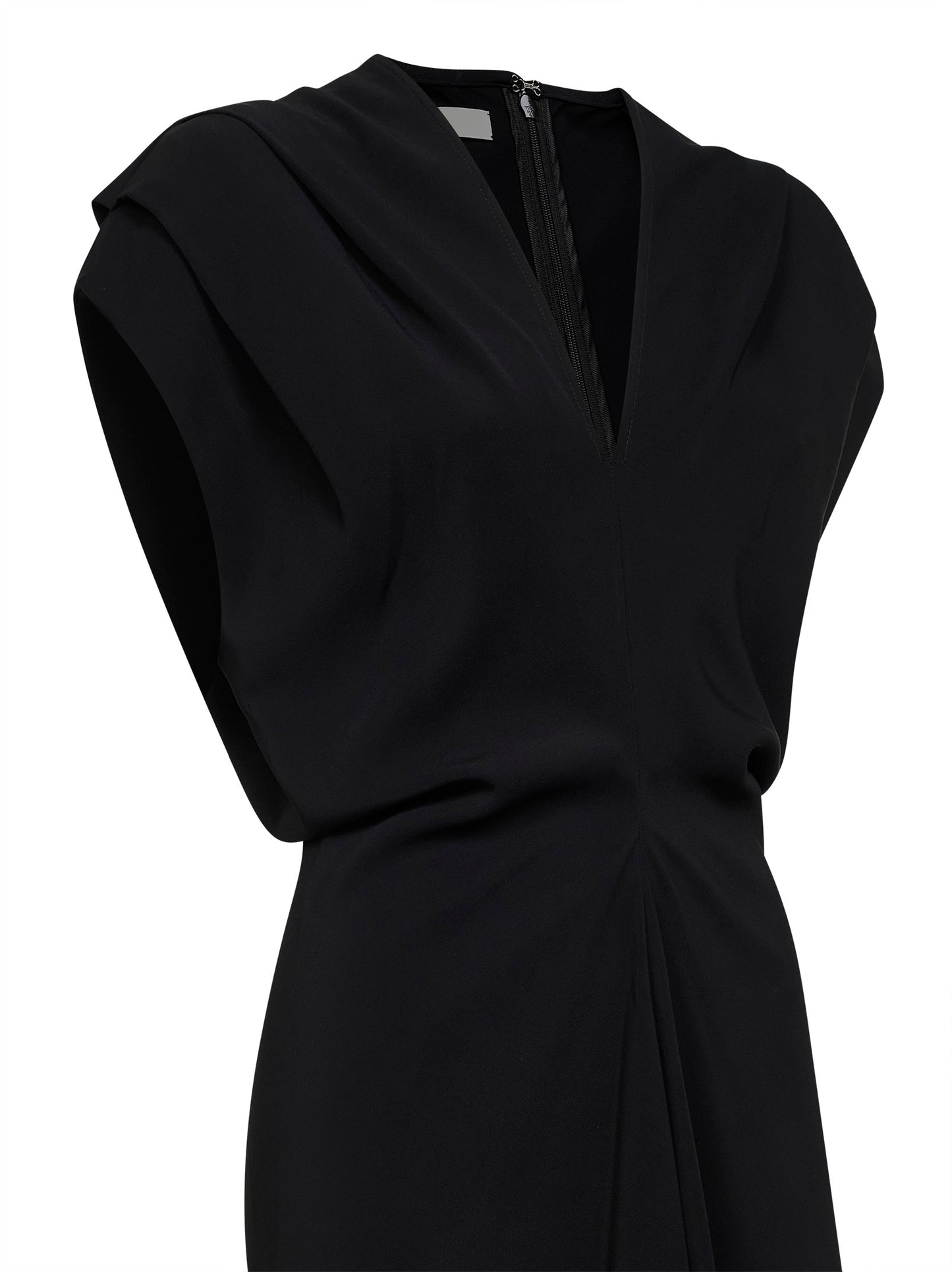 Abito midi in viscosa stretch nera