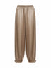 Sesame silk charmeuse articulated vented trousers