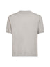 T-shirt a maniche corte in maglia di lino tortora