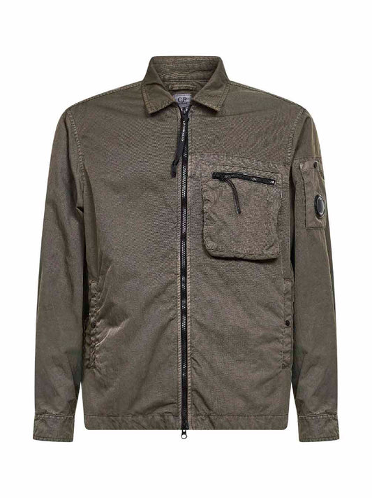 Overshirt Lens in Panama-R verde