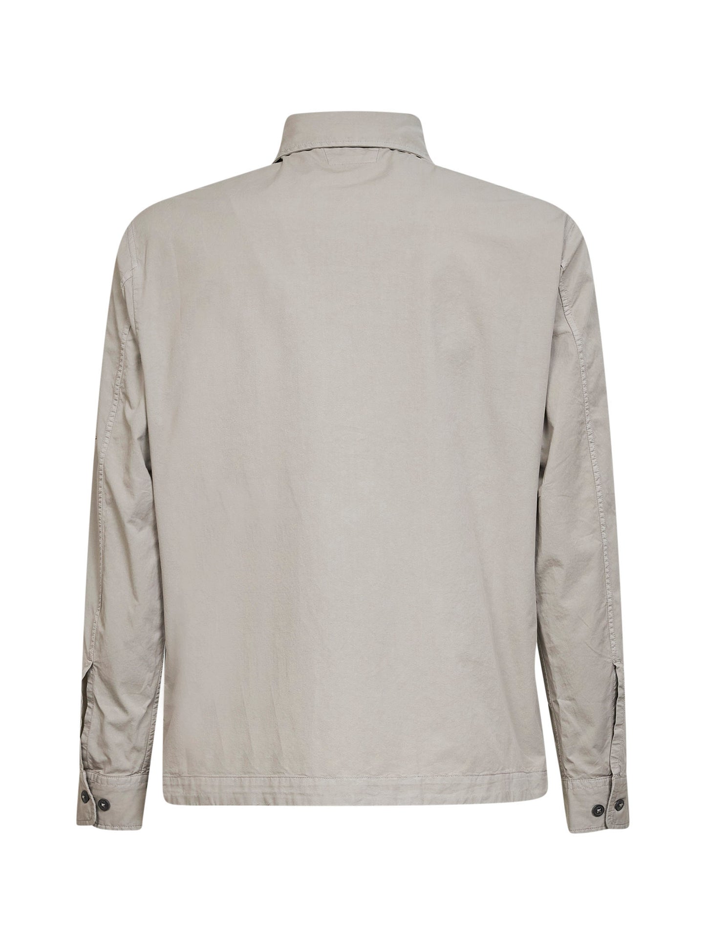 Overshirt Lens in gabardina di cotone organico tortora