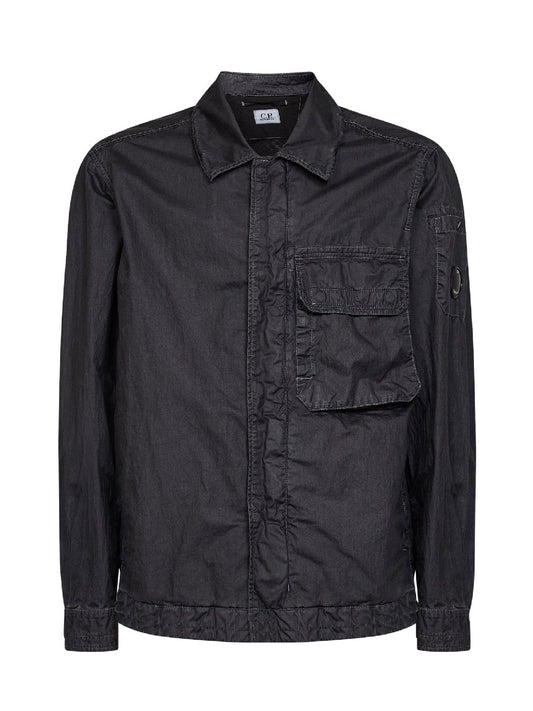 Black 50 Fili Wax Lens overshirt