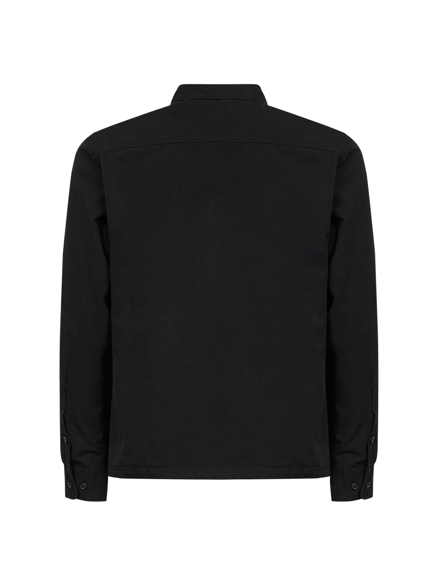 Overshirt Lens in gabardina di cotone organico nera