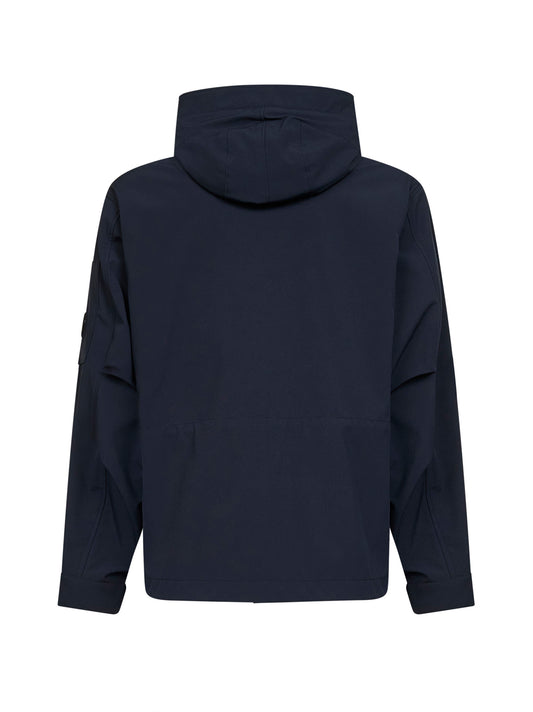 Giacca con cappuccio Goggle in C.P. Shell-R blu