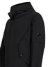 Giacca con cappuccio Goggle in C.P. Shell-R nero