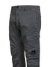 Pantaloni cargo in raso di cotone stretch grigio