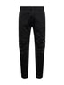 Pantaloni cargo in raso di cotone stretch nero