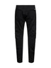 Pantaloni cargo in raso di cotone stretch nero