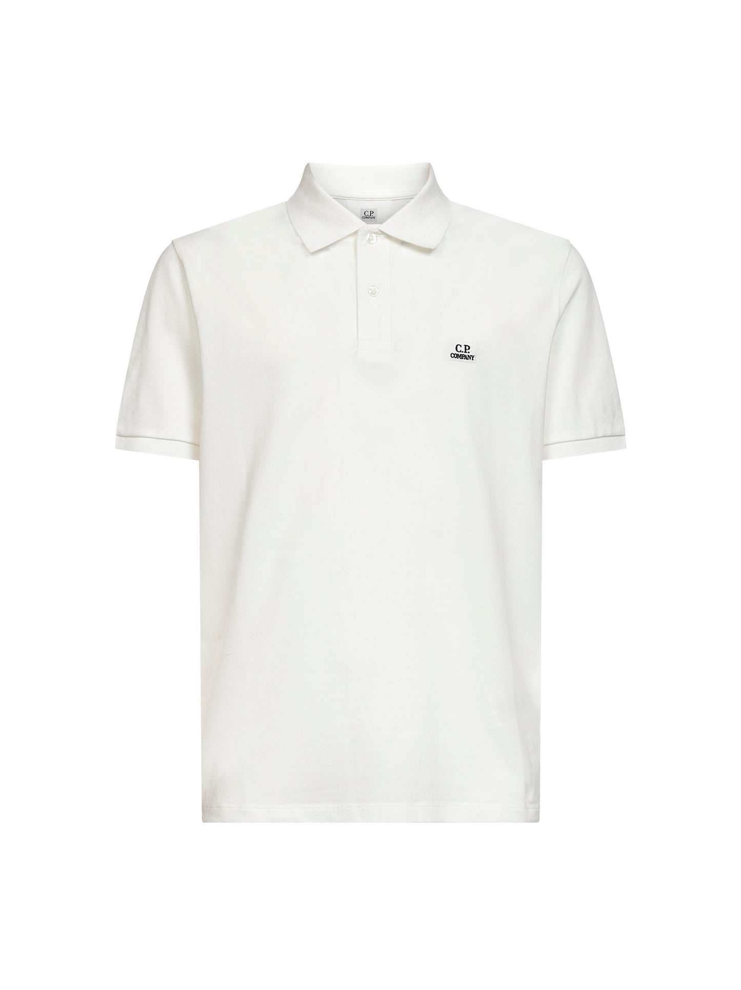 Polo in piquet di cotone stretch bianco