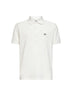 Polo in piquet di cotone stretch bianco