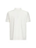 Polo in piquet di cotone stretch bianco