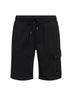 Shorts sportivi cargo in cotone garzato nero