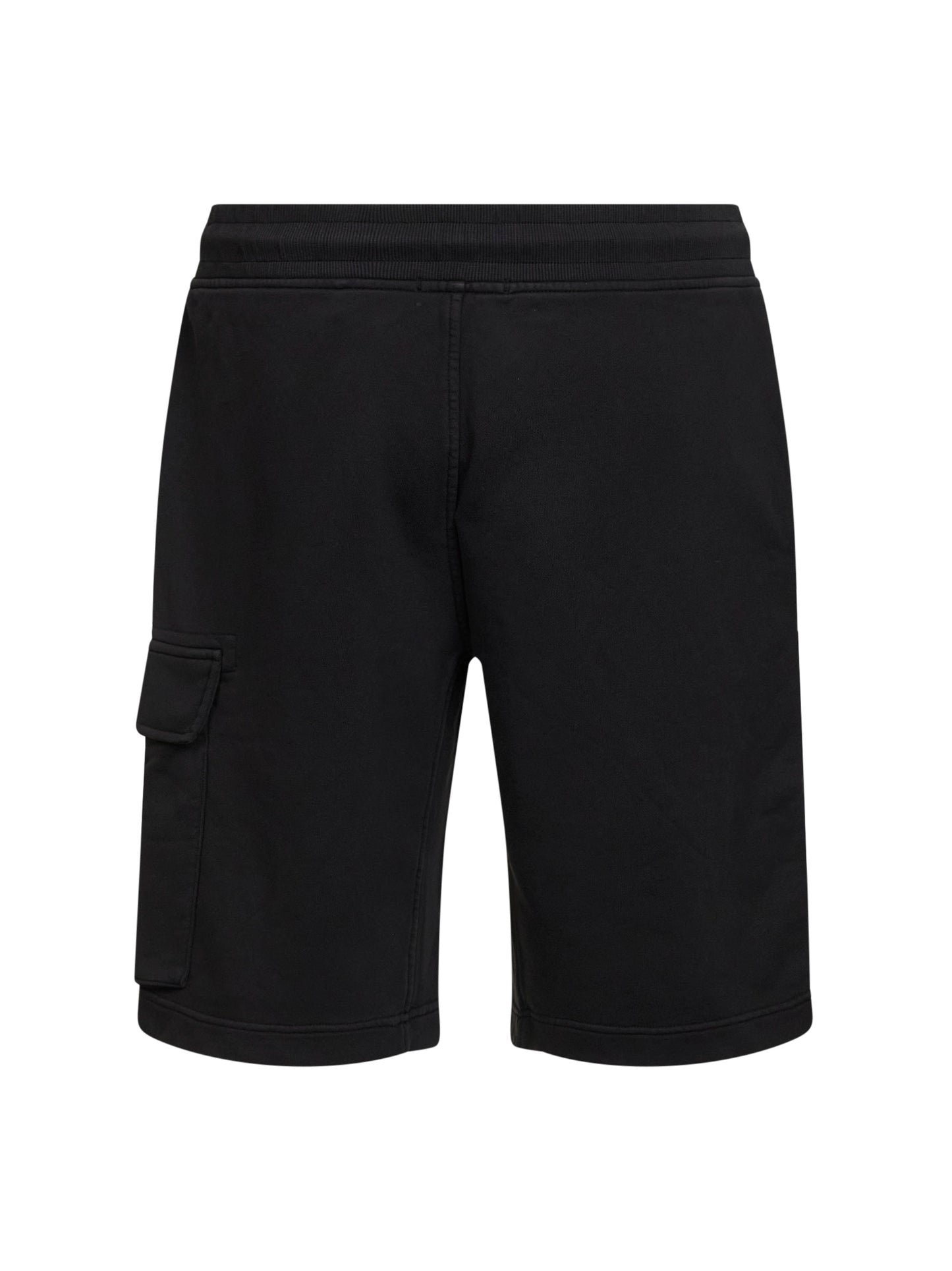 Shorts sportivi cargo in cotone garzato nero
