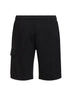 Shorts sportivi cargo in cotone garzato nero
