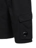 Shorts sportivi cargo in cotone garzato nero