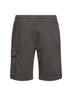 Grey diagonal cotton fleece cargo sweatshorts