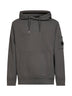 Felpa con cappuccio Lens in cotone garzato grigio