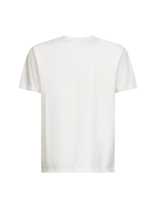 White 30/1 jersey printed T-shirt