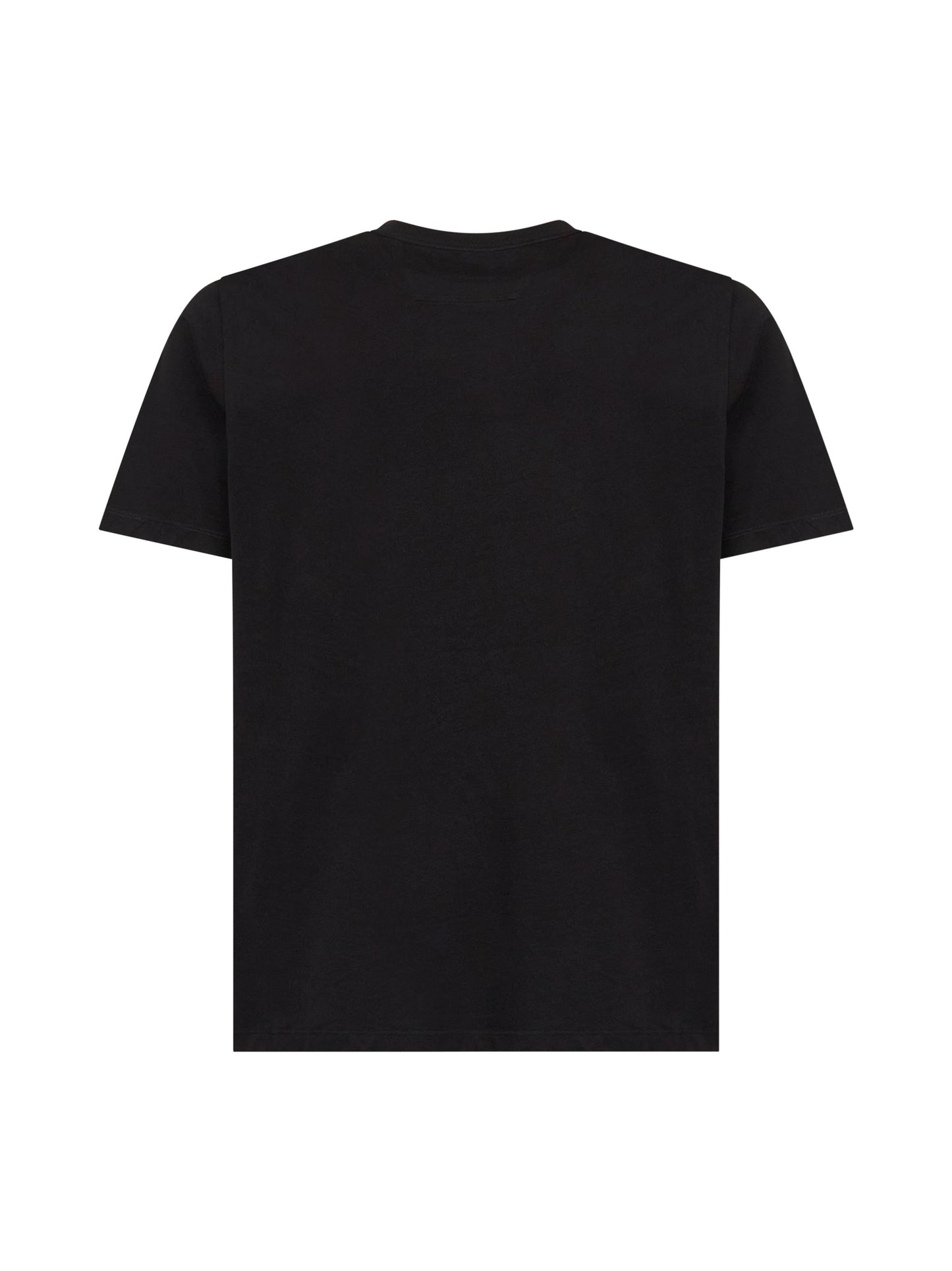 Black 30/1 jersey printed T-shirt